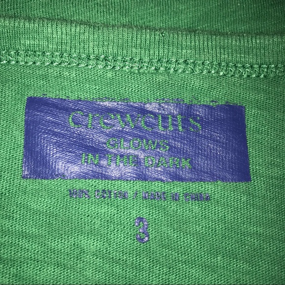 Crew Cuts top, green with world map & Santa in front of the moon, glows in dark - Picture 7 of 9